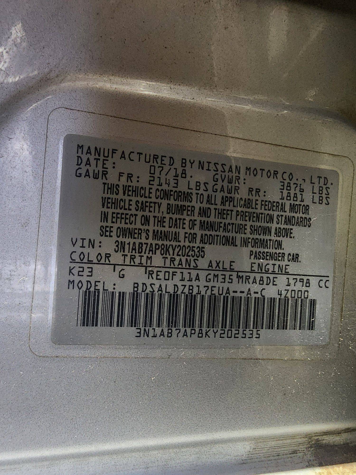 NISSAN SENTRA 2019 - Marhaba Auction Used Cars - Image 11