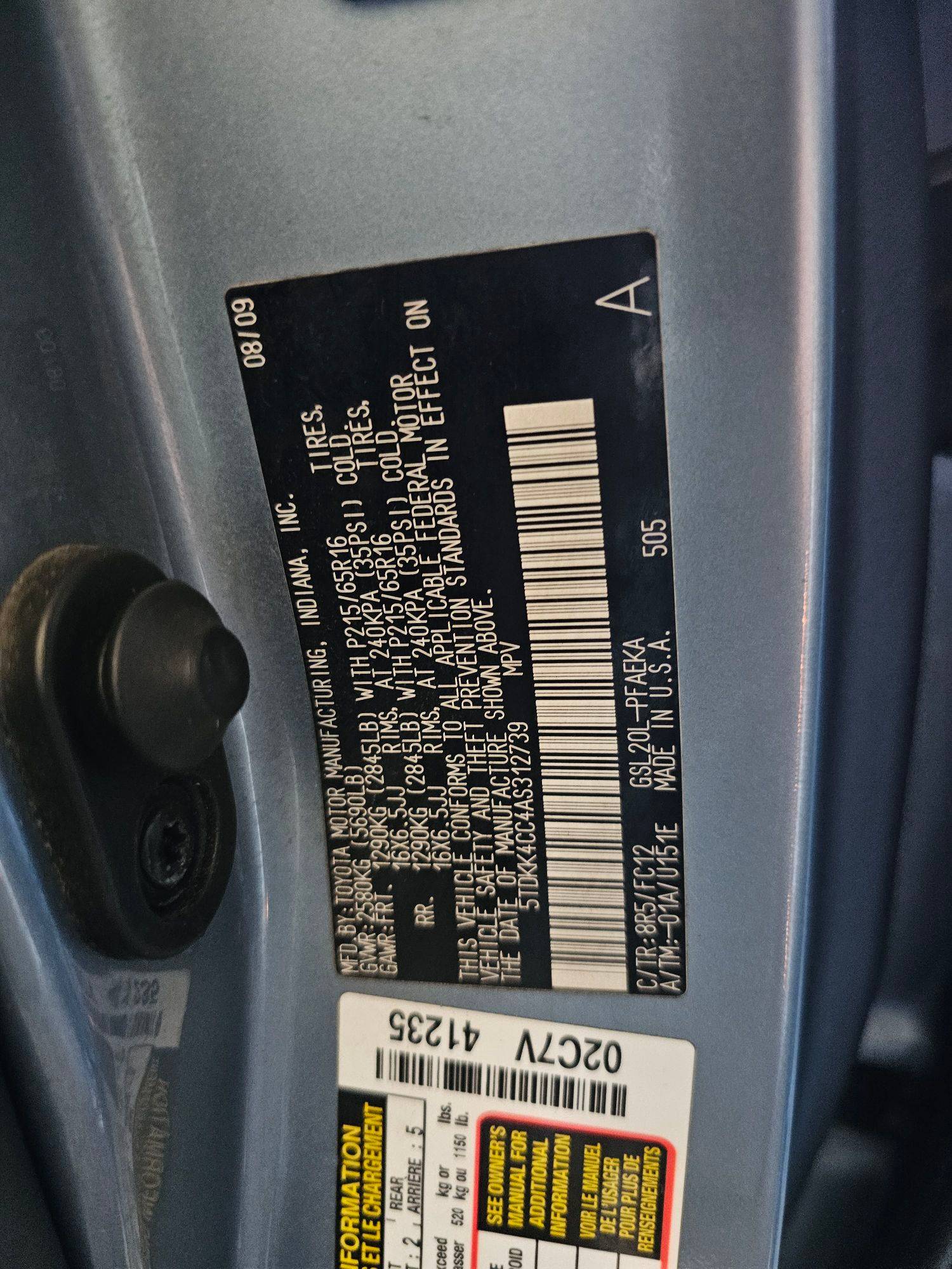 2010 TOYOTA SIENNA — 212063 Miles — Lot S312739 — Souq - Marhaba Auctions Used Cars - Image 10