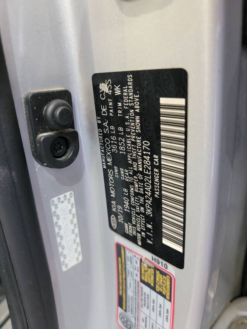 2020 KIA RIO — 42891 Miles — Lot E284170 — Main - Marhaba Auctions Used Cars - Image 9