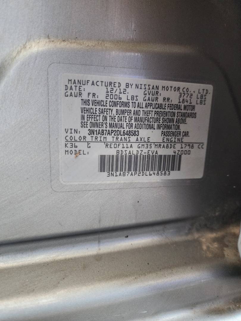 2013 NISSAN SENTRA — 115156 Miles — Lot 39149194 — Main - Marhaba Auctions Used Cars - Image 10