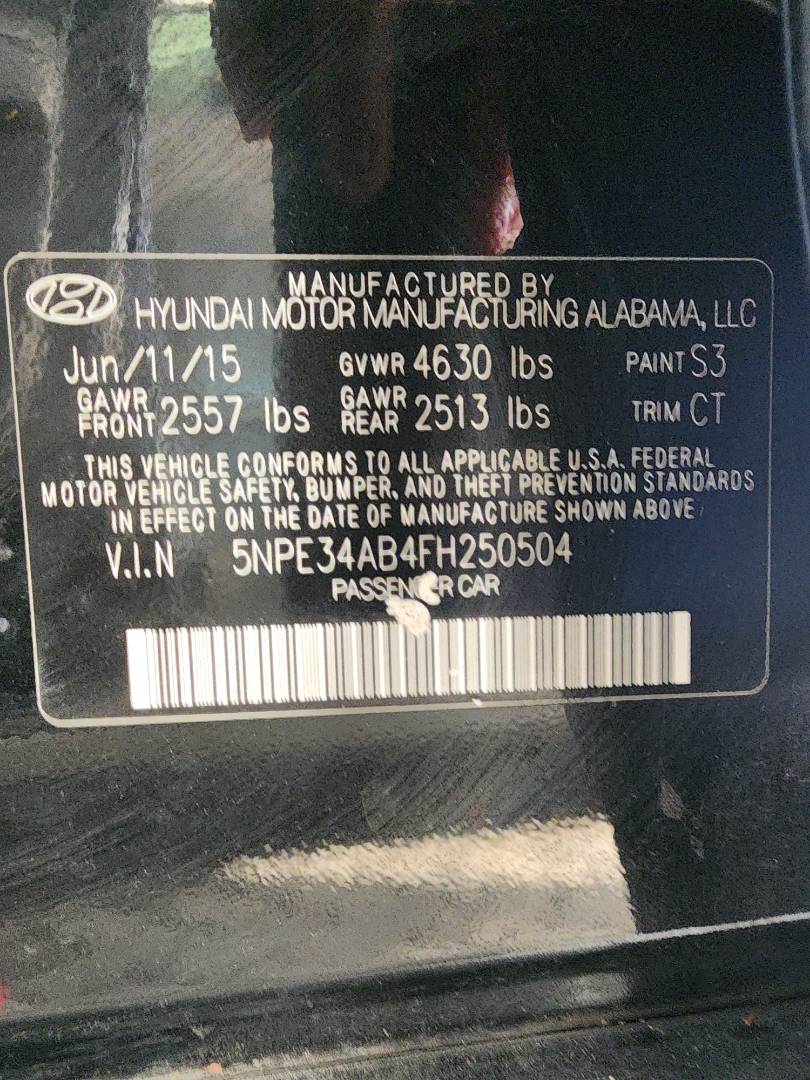 2015 HYUNDAI SONATA — 106058 Miles — Lot 78265383 - Marhaba Auctions Used Cars - Image 7