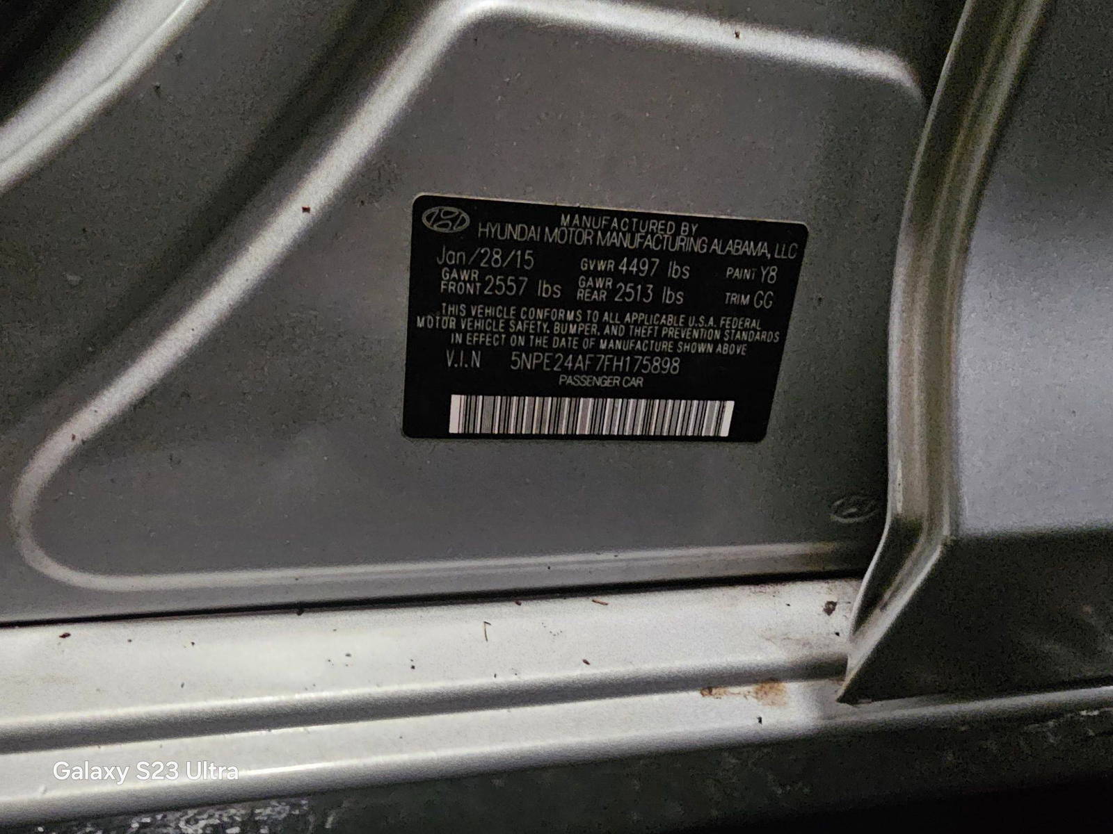 HYUNDAI SONATA 2015 - Marhaba Auction Used Cars - Image 9