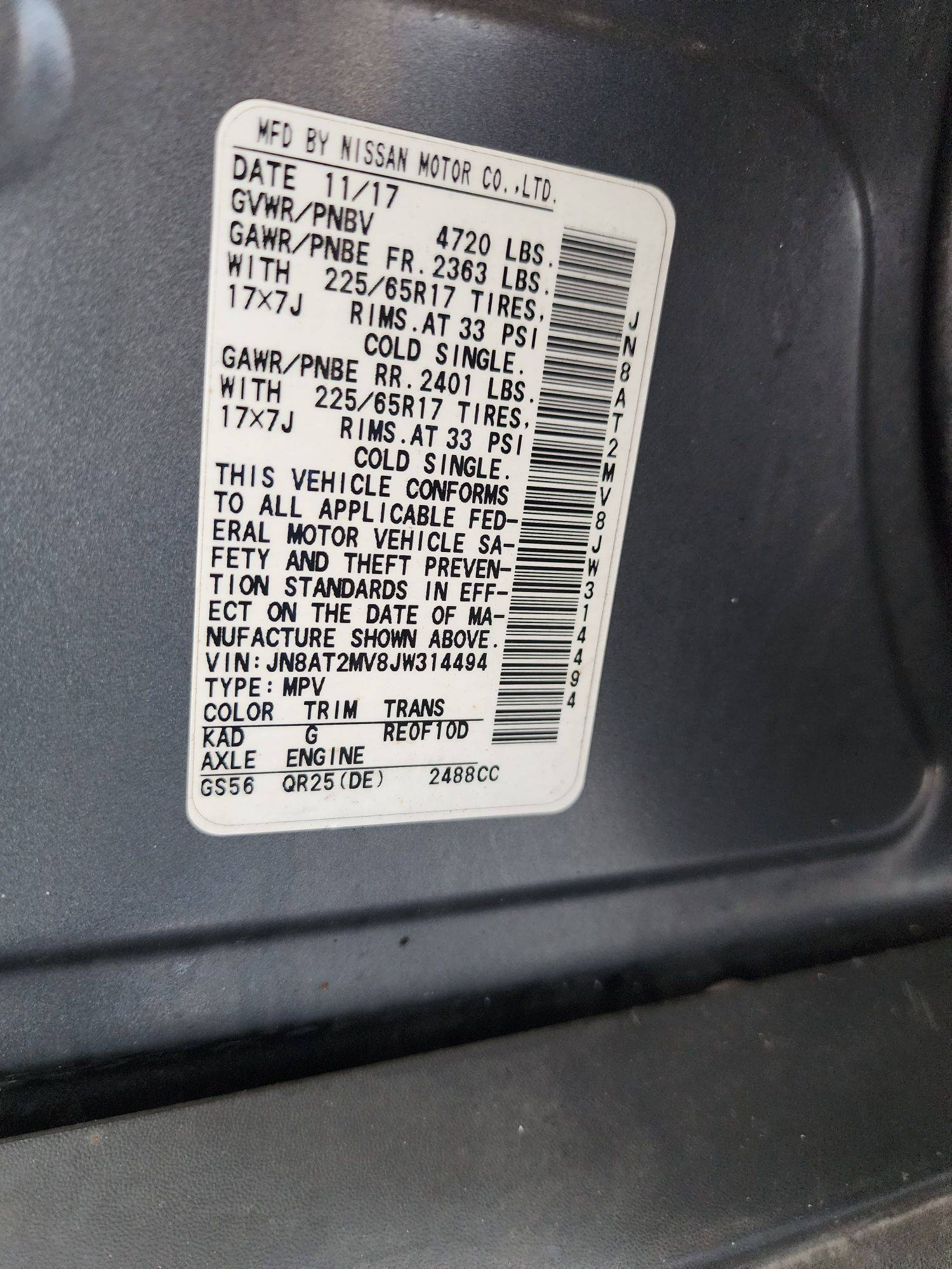 2018 NISSAN ROGUE — 131702 Miles — Lot 72421993 - Marhaba Auctions Used Cars - Image 9