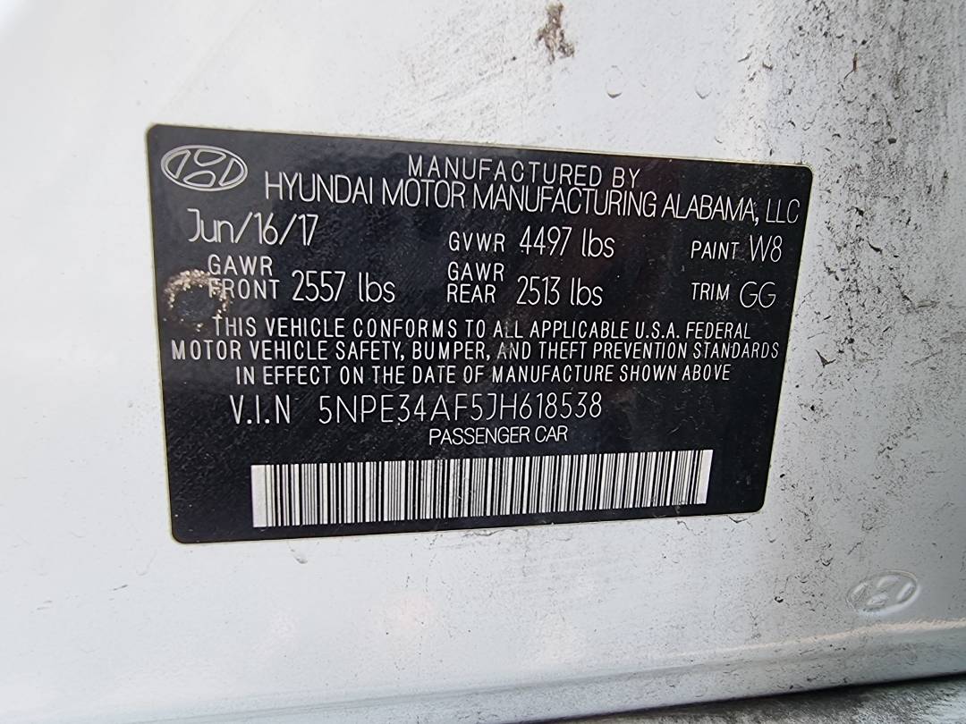 HYUNDAI SONATA 2018 - Marhaba Auction Used Cars - Image 10