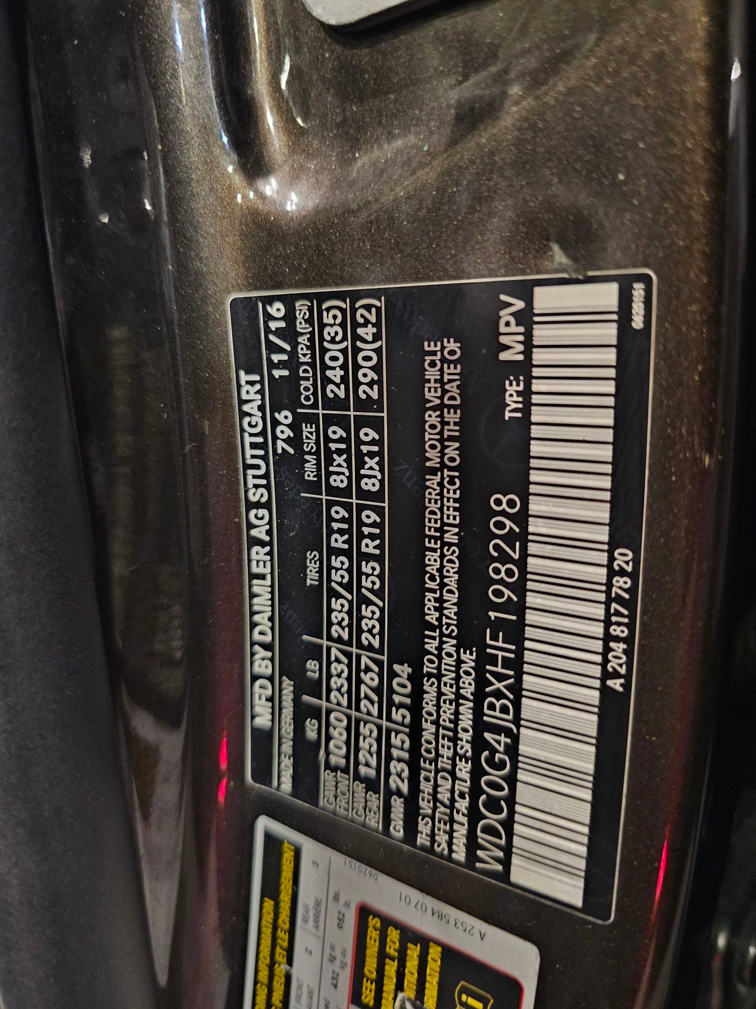 MERCEDES BENZ GLC-300 2017 - Marhaba Auction Used Cars - Image 9