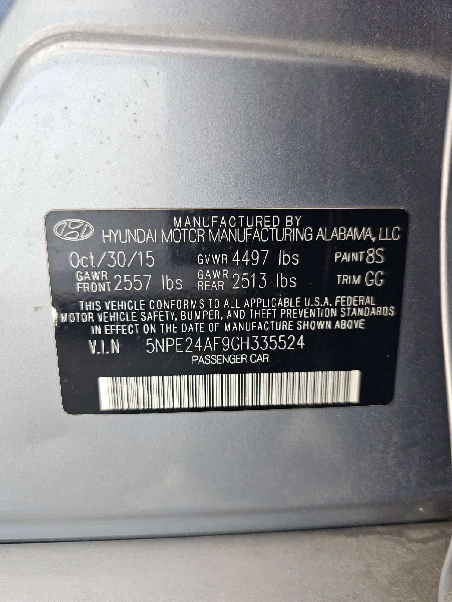2016 HYUNDAI SONATA — 183000 Miles — Lot H335524 — Souq - Marhaba Auctions Used Cars - Image 10