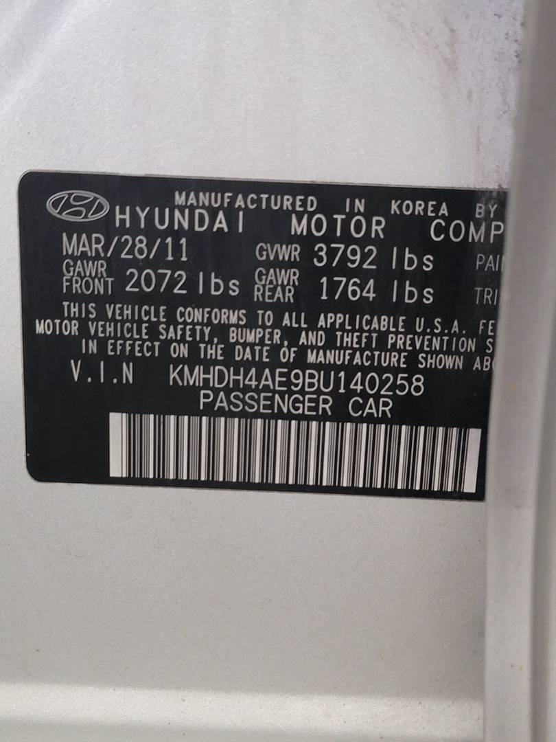 2011 HYUNDAI ELANTRA — 124800 Miles — Lot BU140258 — Main - Marhaba Auctions Used Cars - Image 10