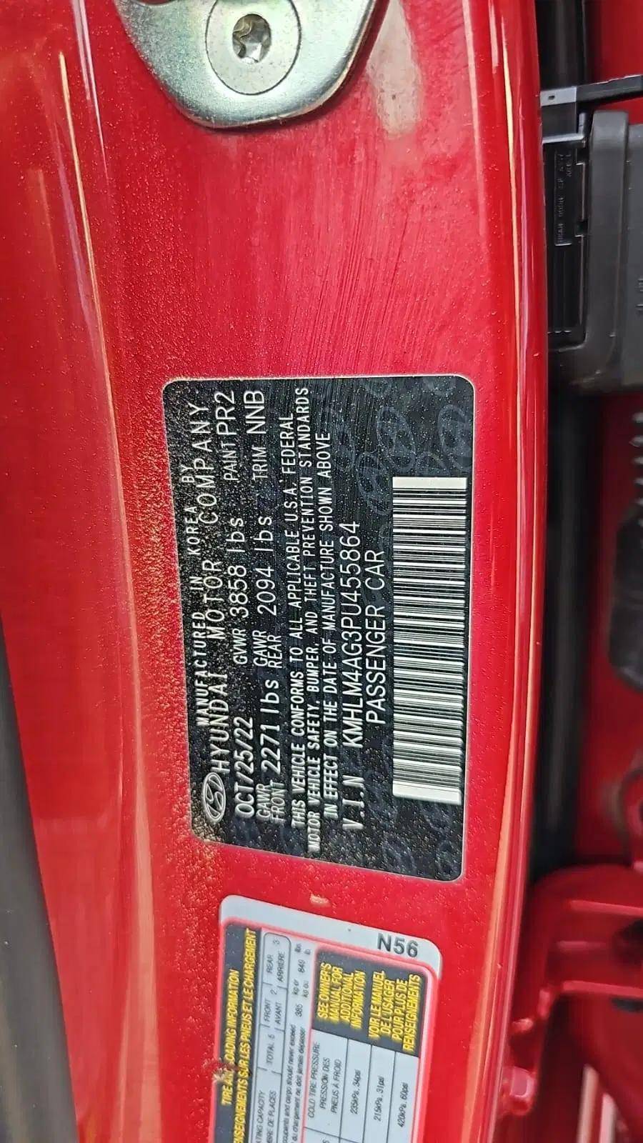 2023 HYUNDAI ELANTRA — Lot U455864 - Marhaba Auctions Used Cars - Image 9
