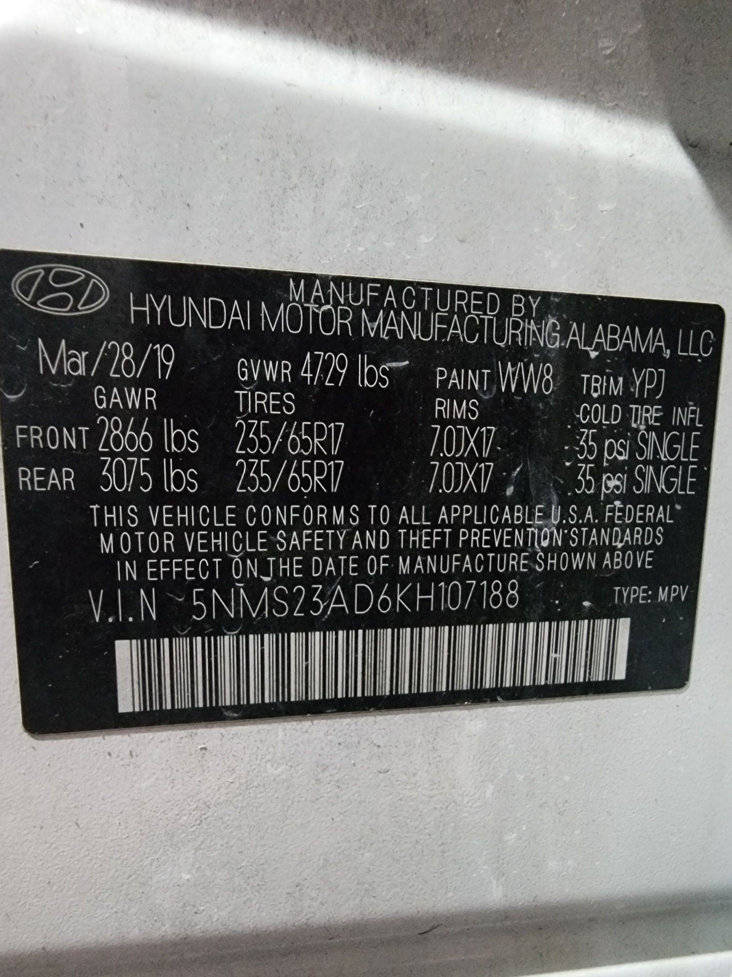 2019 HYUNDAI SANTA FE — 144877 Miles — Lot 81317504 — Main - Marhaba Auctions Used Cars - Image 10