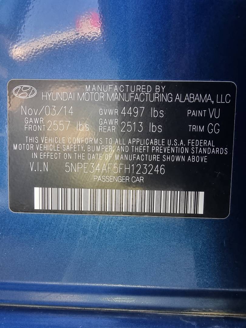 2015 HYUNDAI SONATA — 222782 Miles — Lot 38781204 — Ind. 12 - Marhaba Auctions Used Cars - Image 10