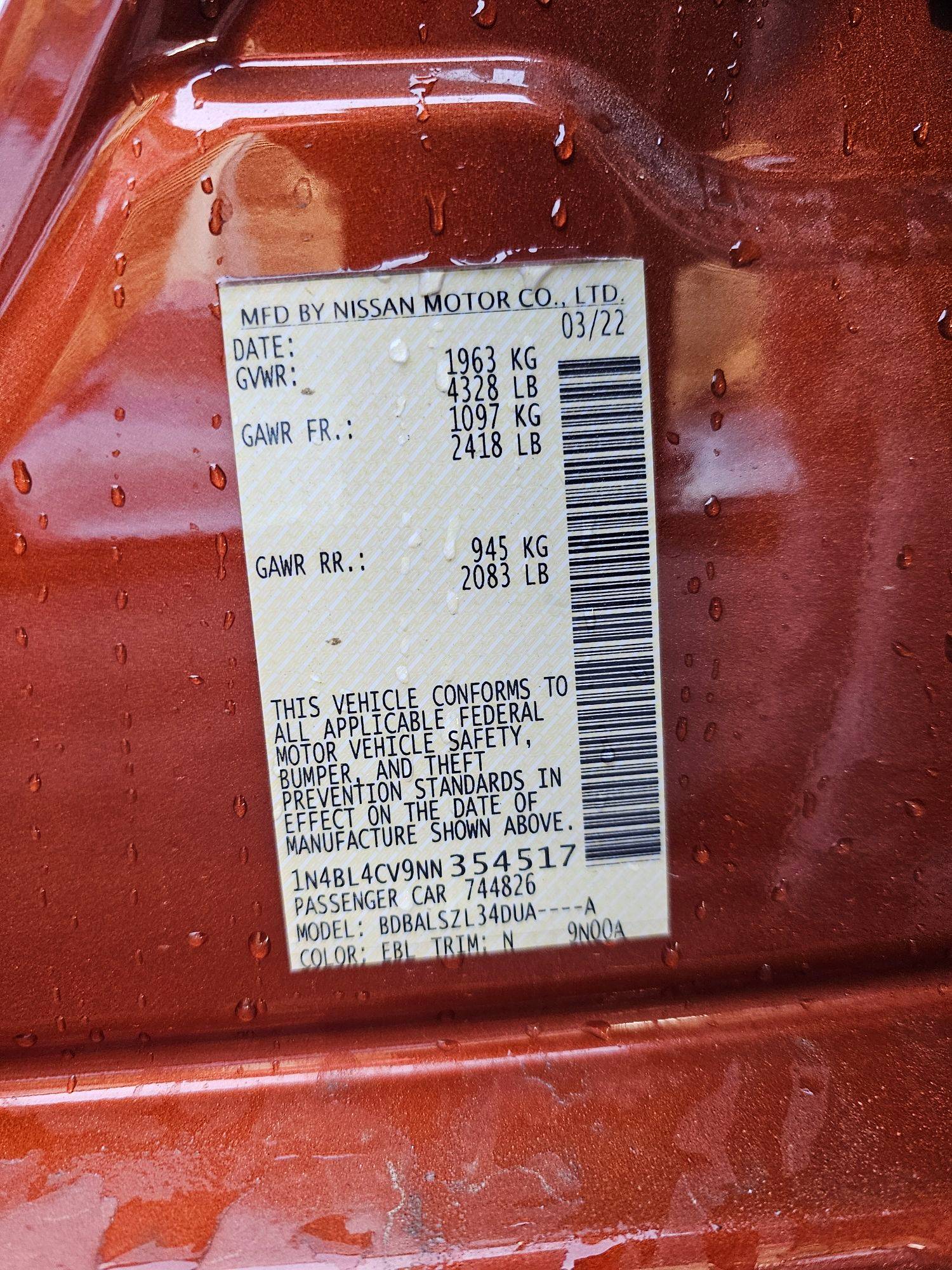 NISSAN ALTIMA 2022 - Marhaba Auction Used Cars - Image 9