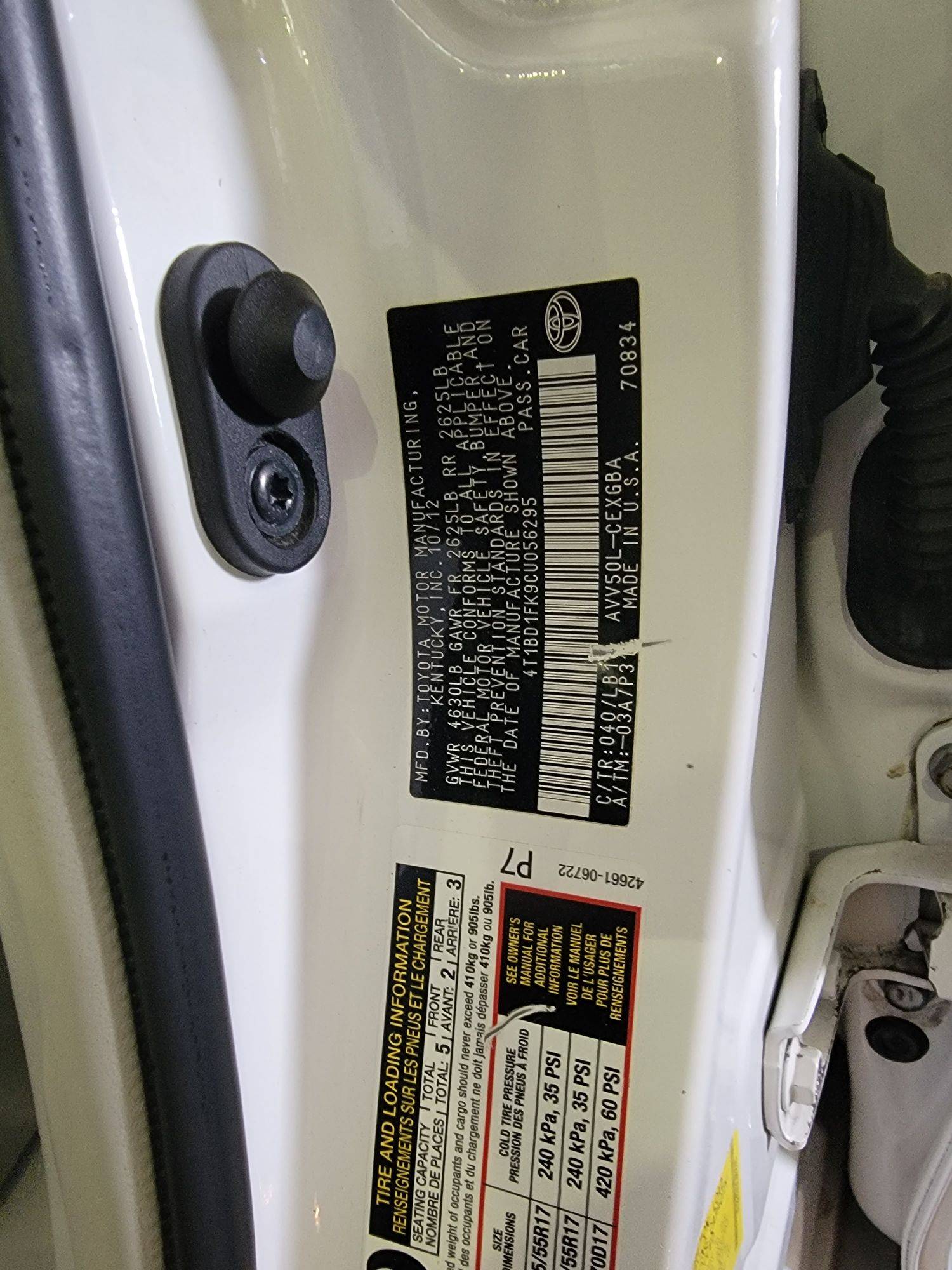 TOYOTA CAMRY 2012 - Marhaba Auction Used Cars - Image 9