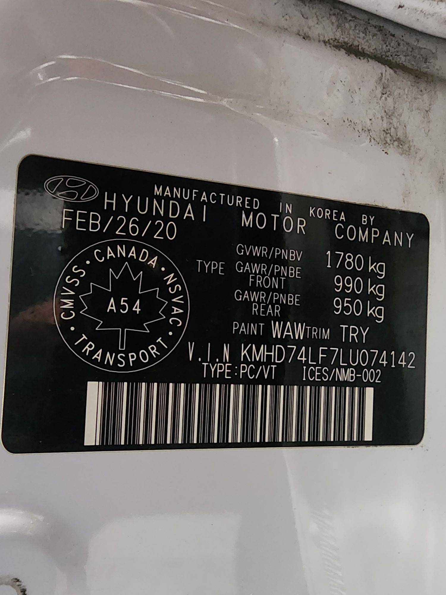 2020 HYUNDAI ELANTRA — 98723 KM — Lot LU074142 — Al Quoz - Marhaba Auctions Used Cars - Image 10