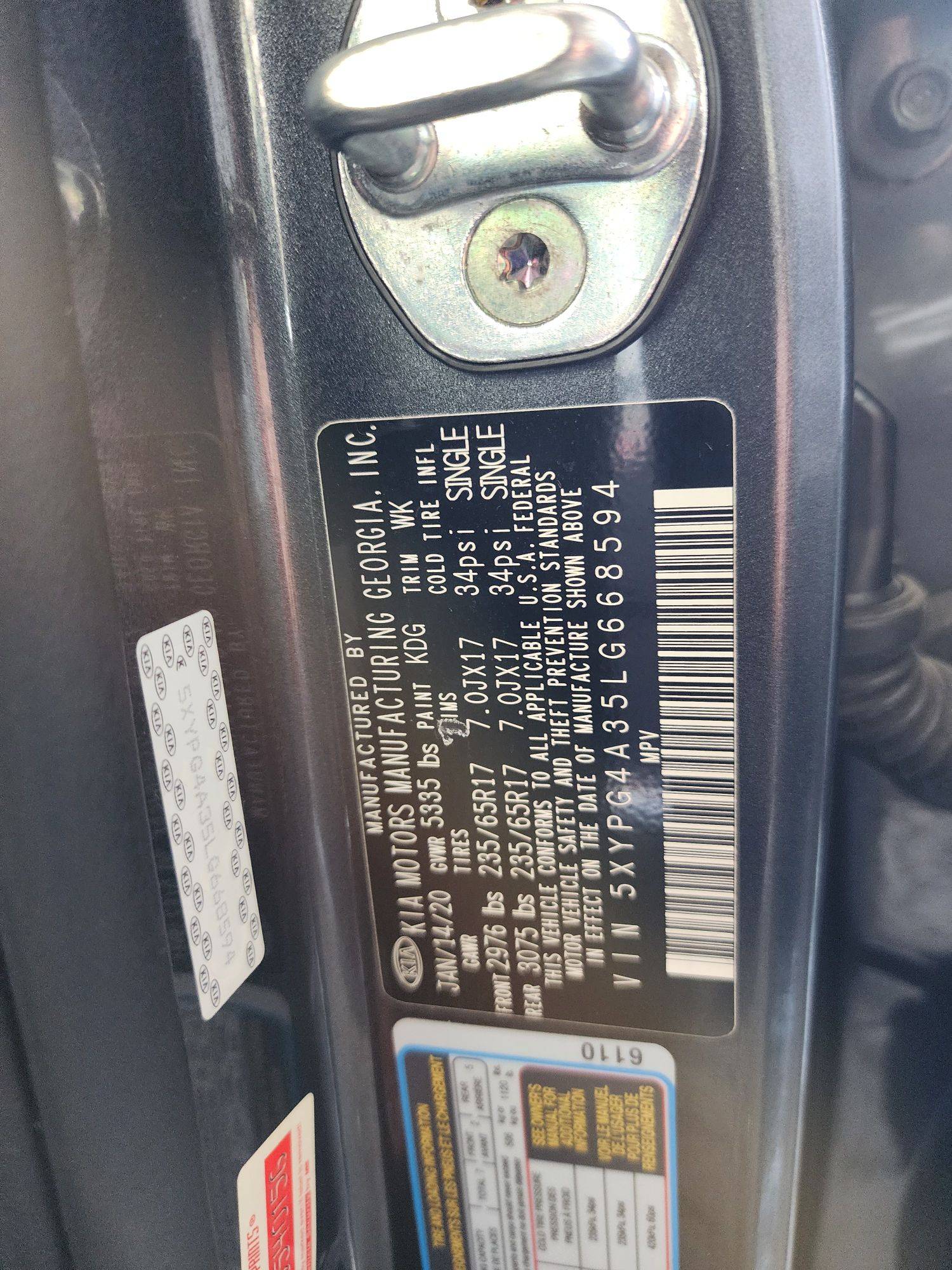2020 KIA SORENTO — 100167 Miles — Lot LG668594 — Main - Marhaba Auctions Used Cars - Image 9