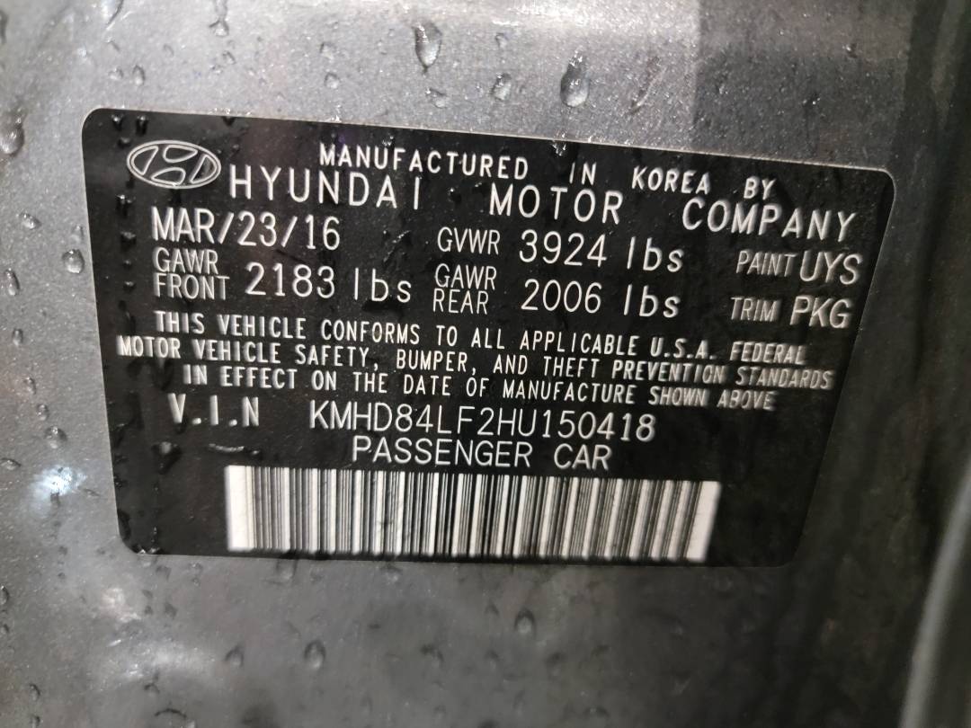 2017 HYUNDAI ELANTRA — 122712 Miles — Lot 72556733 - Marhaba Auctions Used Cars - Image 9