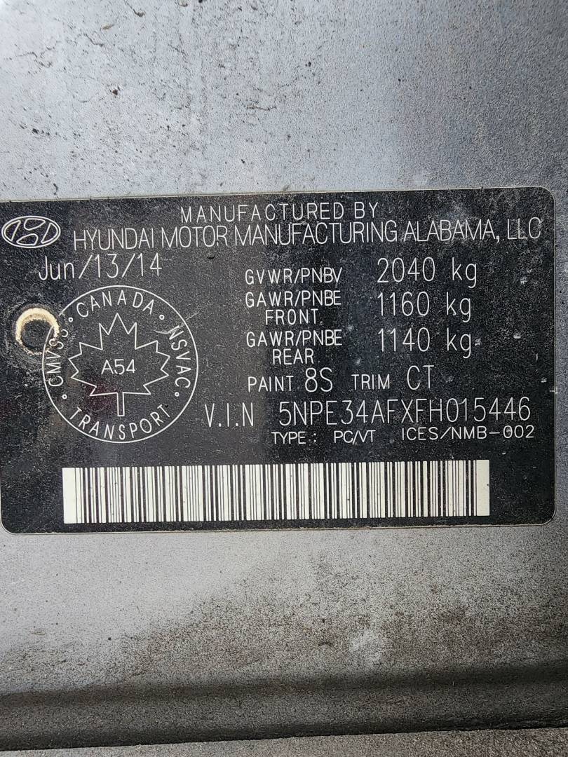2015 HYUNDAI SONATA — 187382 Miles — Lot 81765993 - Marhaba Auctions Used Cars - Image 5