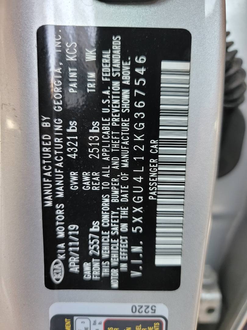 2019 KIA OPTIMA — 37015 Miles — Lot G367546 - Marhaba Auctions Used Cars - Image 11