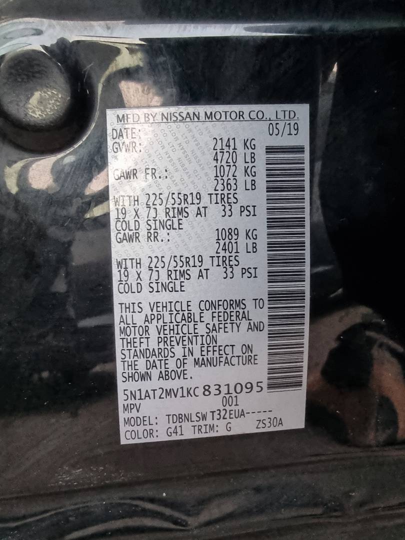 2019 NISSAN ROGUE — 110201 Miles — Lot 214587 — Souq - Marhaba Auctions Used Cars - Image 10