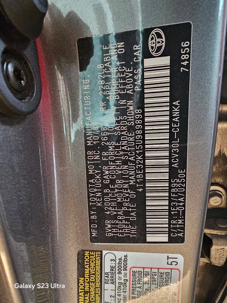 TOYOTA CAMRY 2005 - Marhaba Auction Used Cars - Image 8