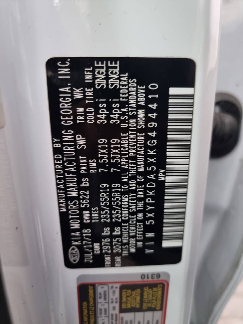 KIA SORENTO 2019 - Marhaba Auction Used Cars - Image 10