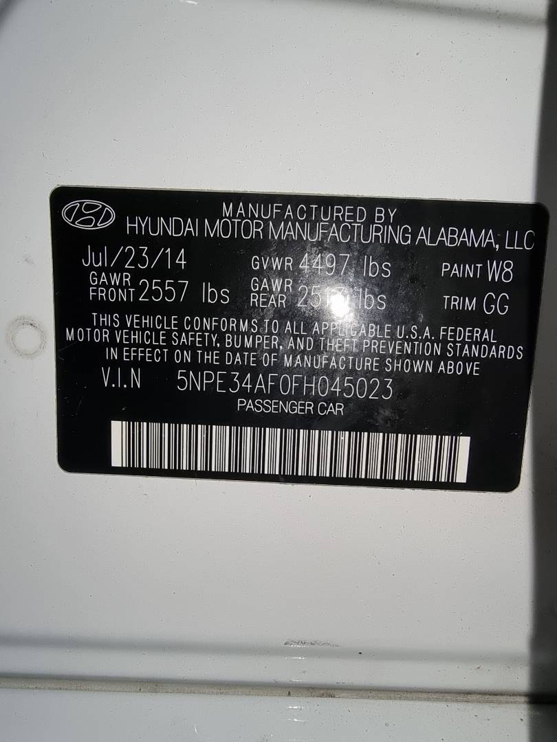 2015 HYUNDAI SONATA — 151936 Miles — Lot 81528603 - Marhaba Auctions Used Cars - Image 7