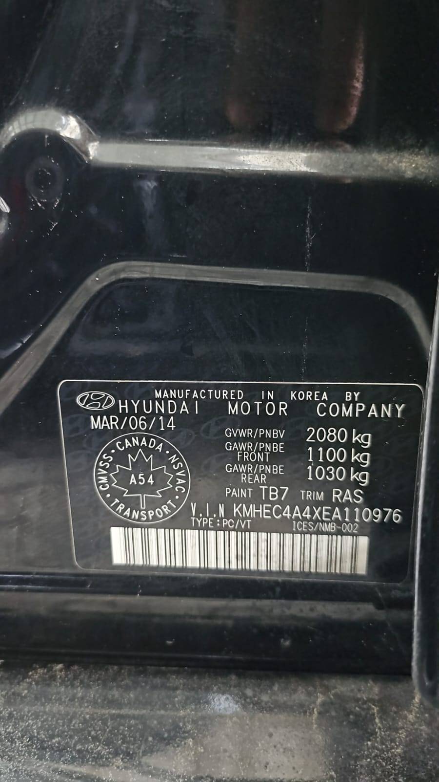 HYUNDAI SONATA 2014 - Marhaba Auction Used Cars - Image 3