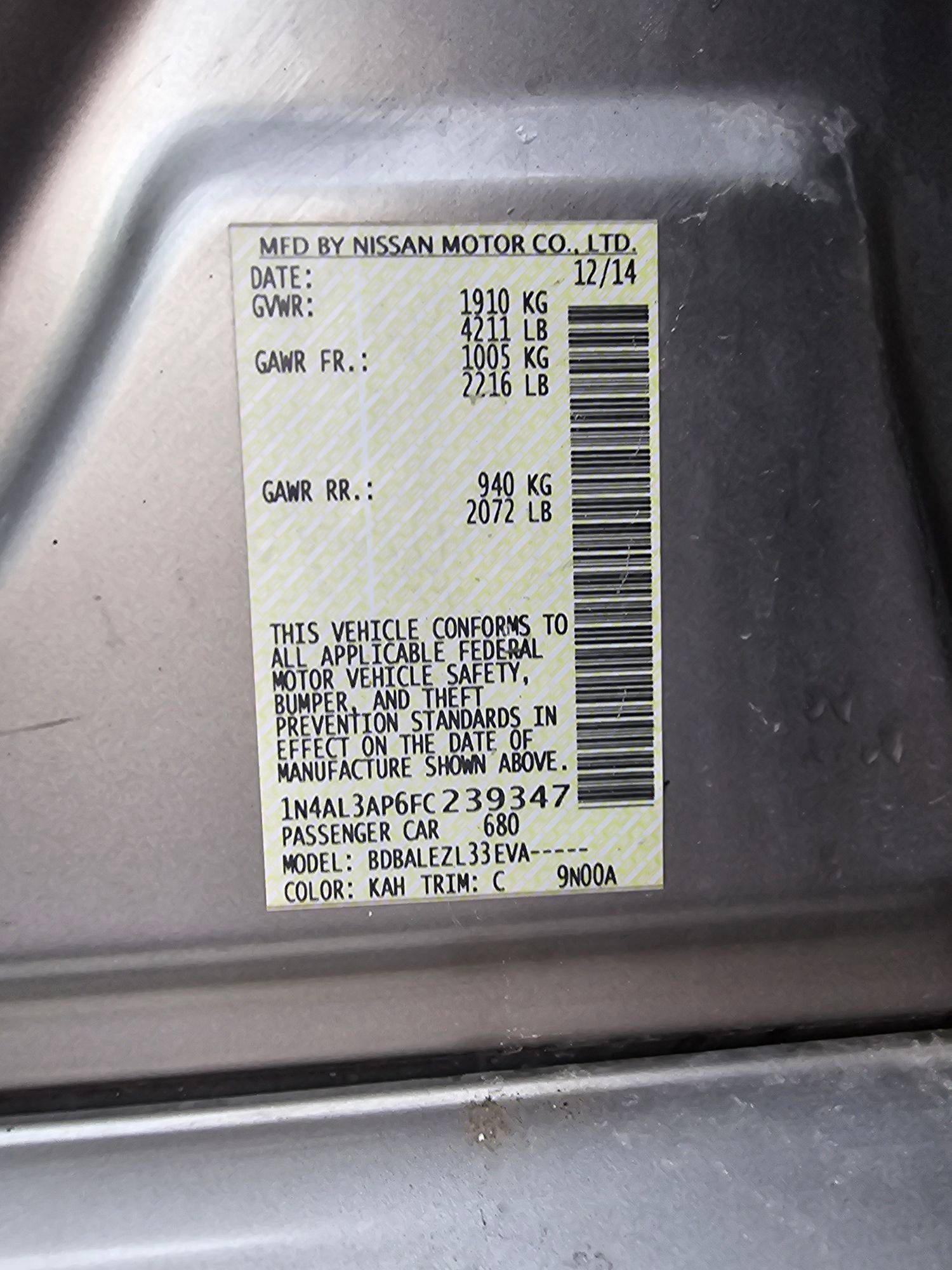 NISSAN ALTIMA 2015 - Marhaba Auction Used Cars - Image 11