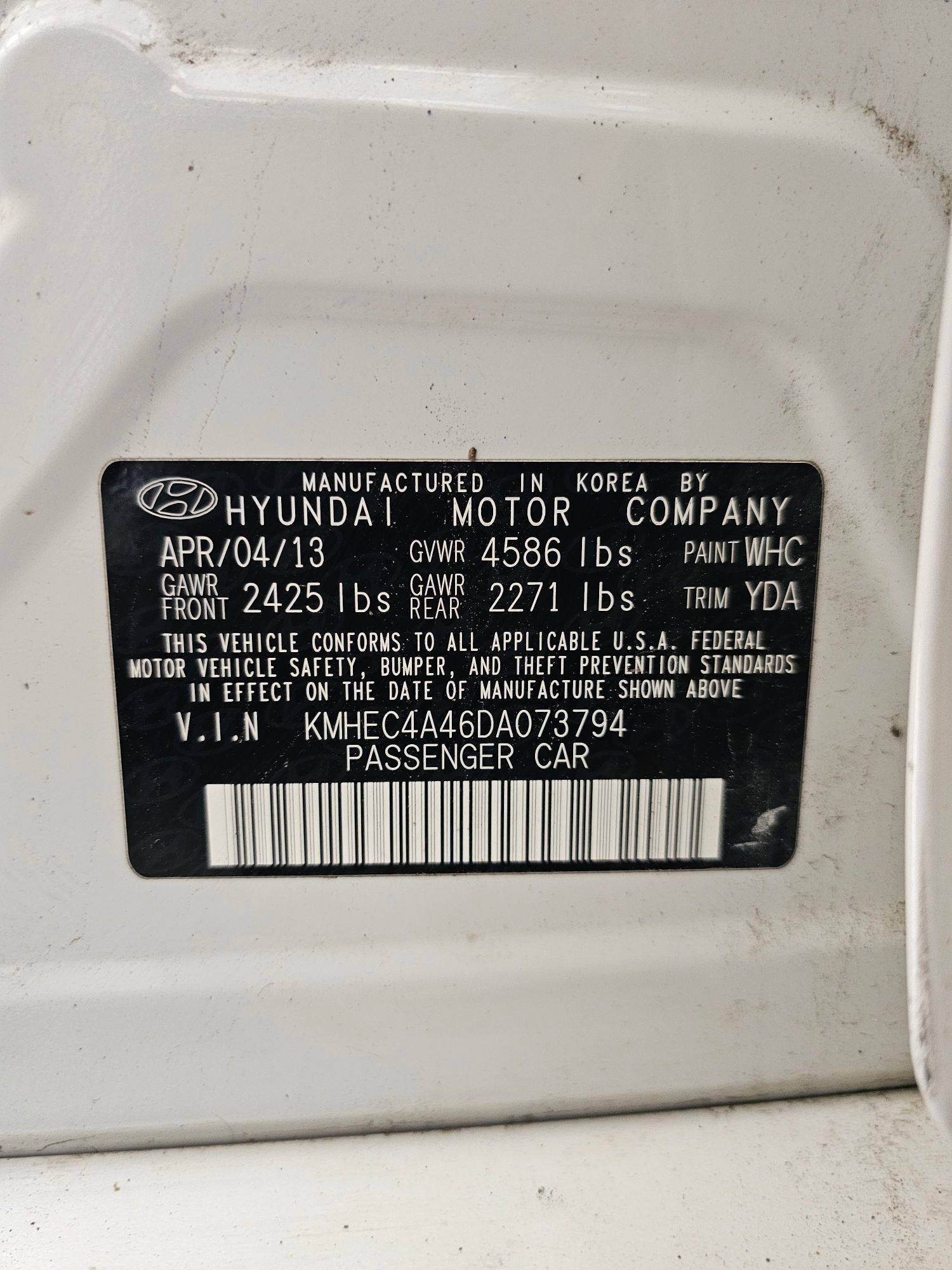 HYUNDAI SONATA 2013 - Marhaba Auction Used Cars - Image 9