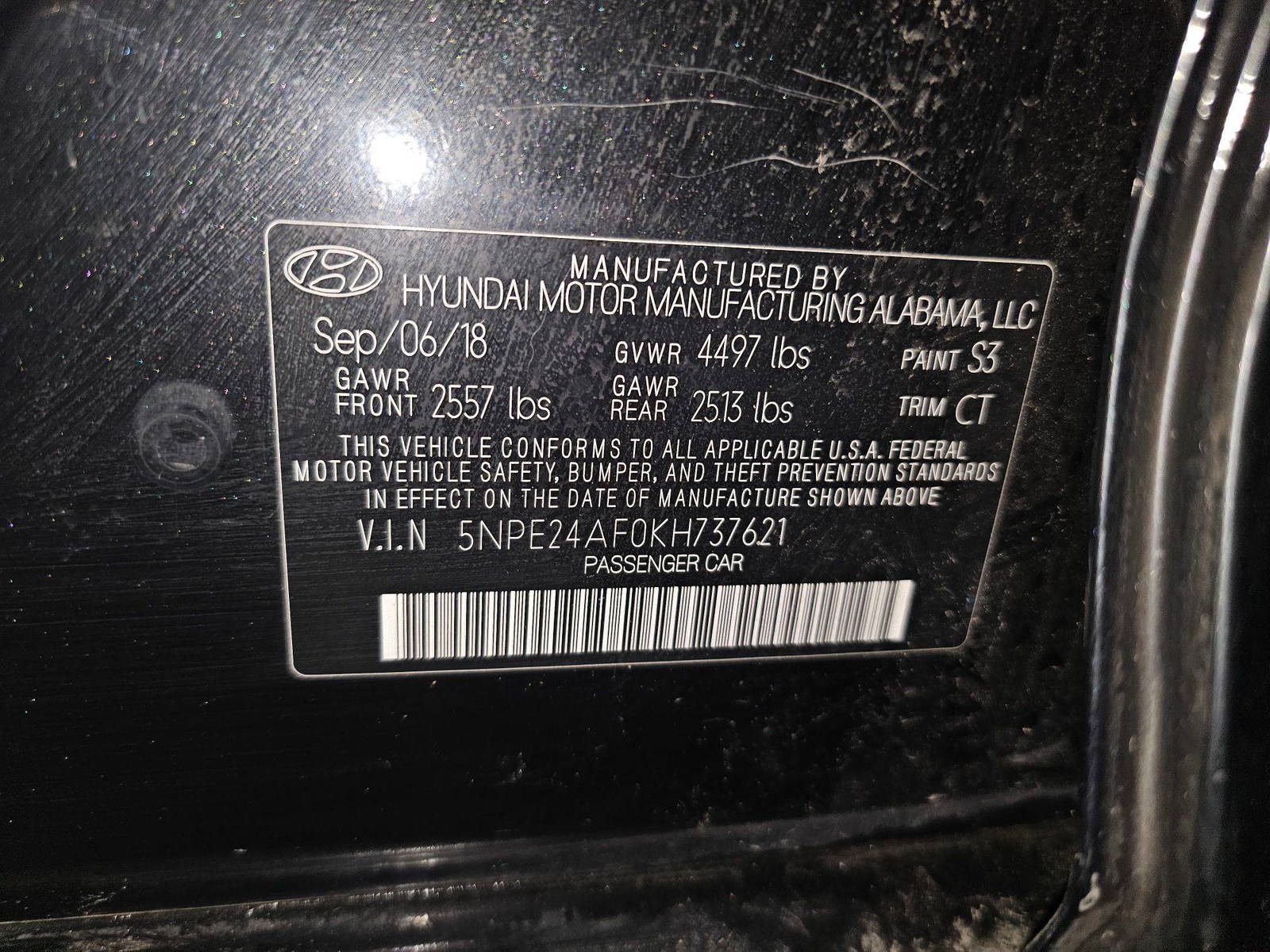 2019 HYUNDAI SONATA — 106224 Miles — Lot 80335475 — Souq - Marhaba Auctions Used Cars - Image 9