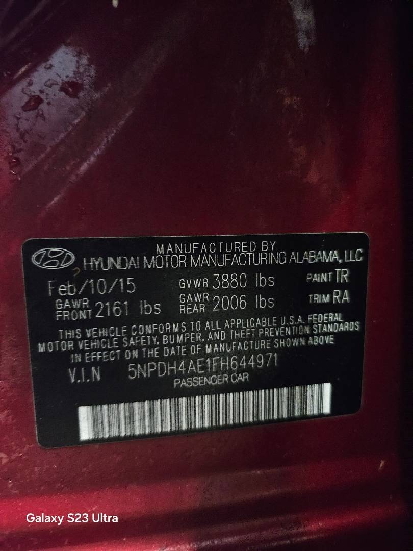 2015 HYUNDAI ELANTRA — 152887 Miles — Lot FH644971 — Main - Marhaba Auctions Used Cars - Image 10