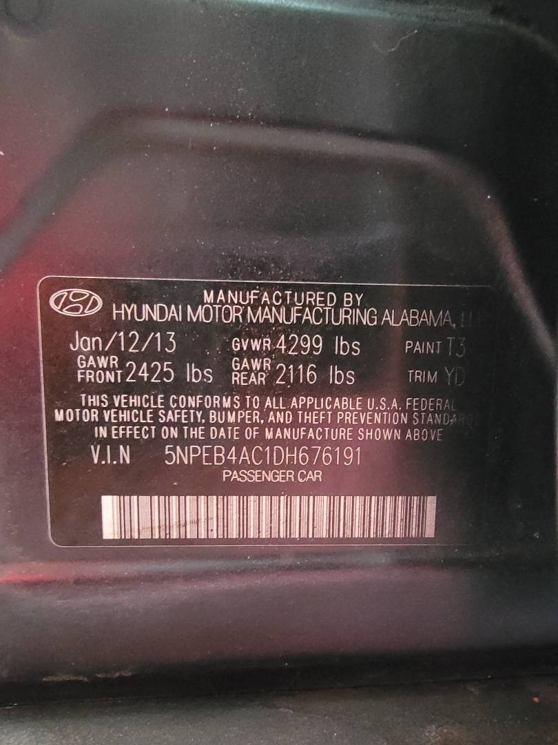 2012 HYUNDAI SONATA — 157963 Miles — Lot 676191 — Main - Marhaba Auctions Used Cars - Image 10