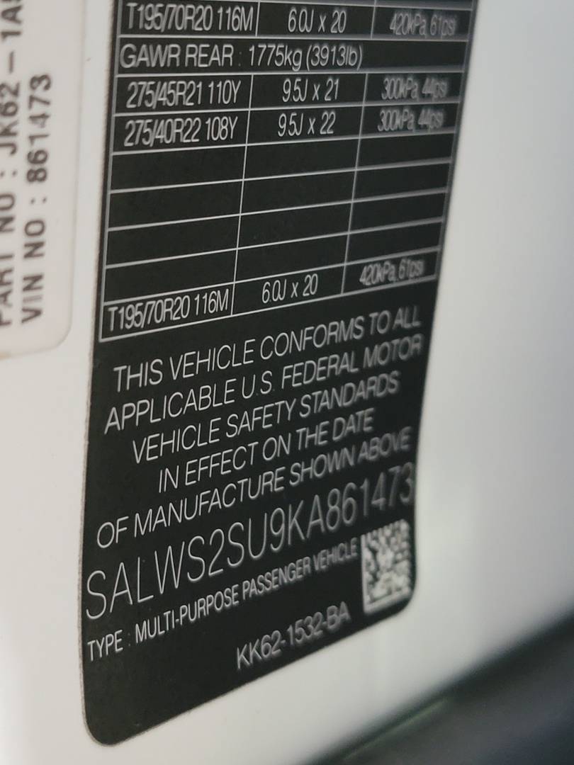 2019 LAND ROVER RANGE ROVER SPORT — 59685 Miles — Lot 68935824 — Main - Marhaba Auctions Used Cars - Image 12