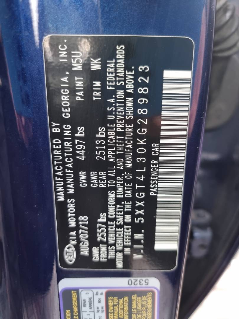 2019 KIA OPTIMA — 80122 Miles — Lot 124587 — Ind. 12 - Marhaba Auctions Used Cars - Image 10