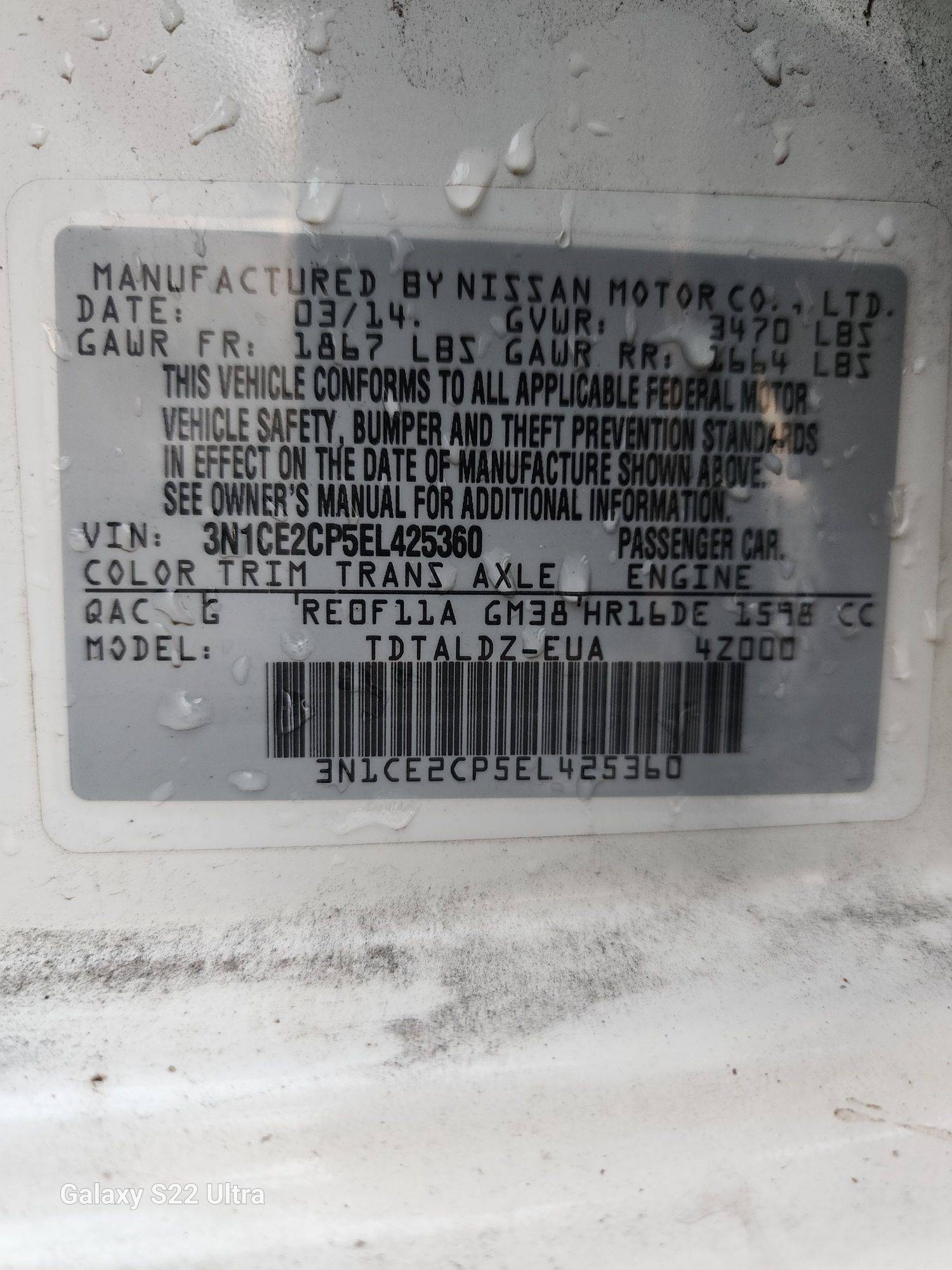2014 NISSAN VERSA NOTE — 218669 Miles — Lot 38719367 - Marhaba Auctions Used Cars - Image 6