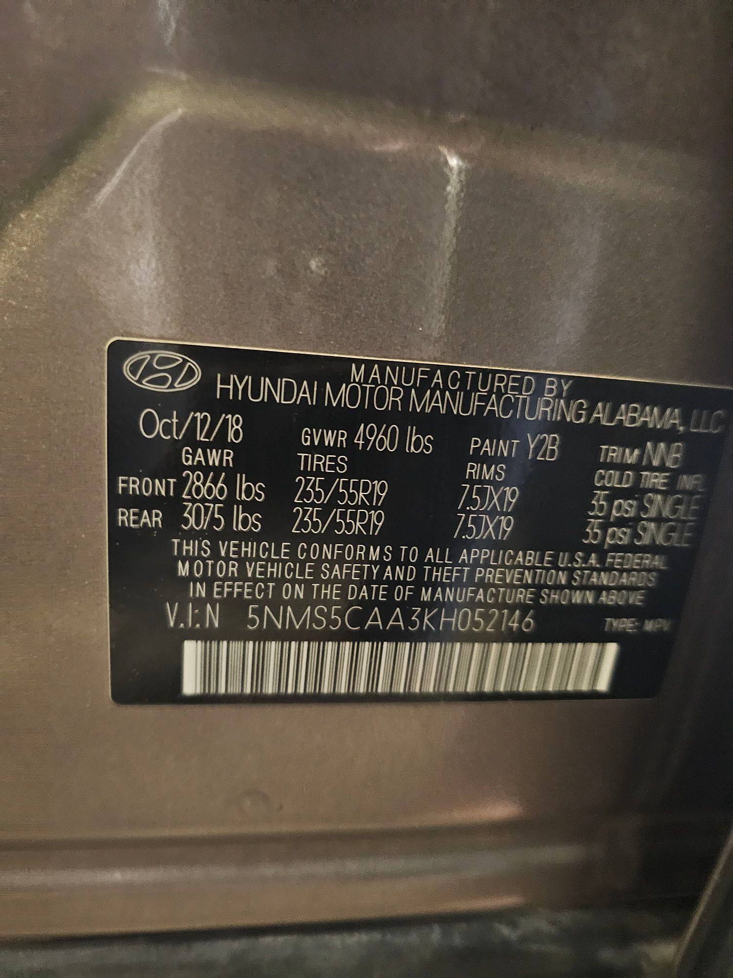 HYUNDAI SANTA FE LIMITED 2019 - Marhaba Auction Used Cars - Image 10