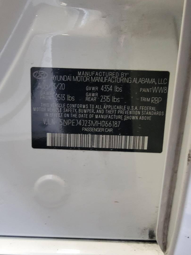 2021 HYUNDAI SONATA — 42313 Miles — Lot H066187 — Main - Marhaba Auctions Used Cars - Image 11