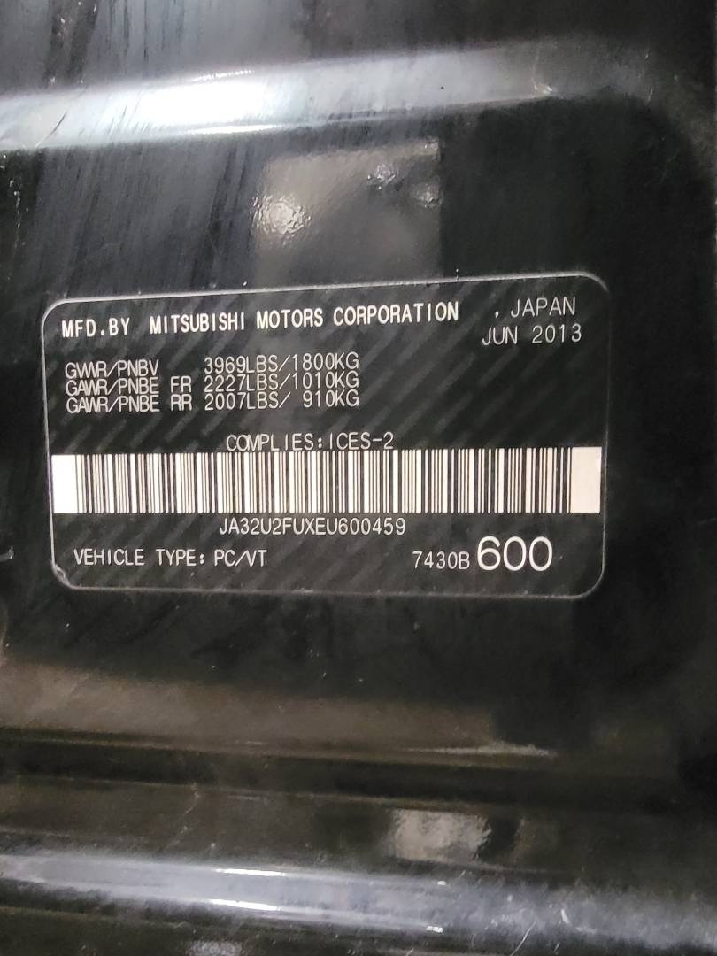2014 MITSUBISHI LANCER — 253149 KM — Lot 600459 — Ind. 12 - Marhaba Auctions Used Cars - Image 9