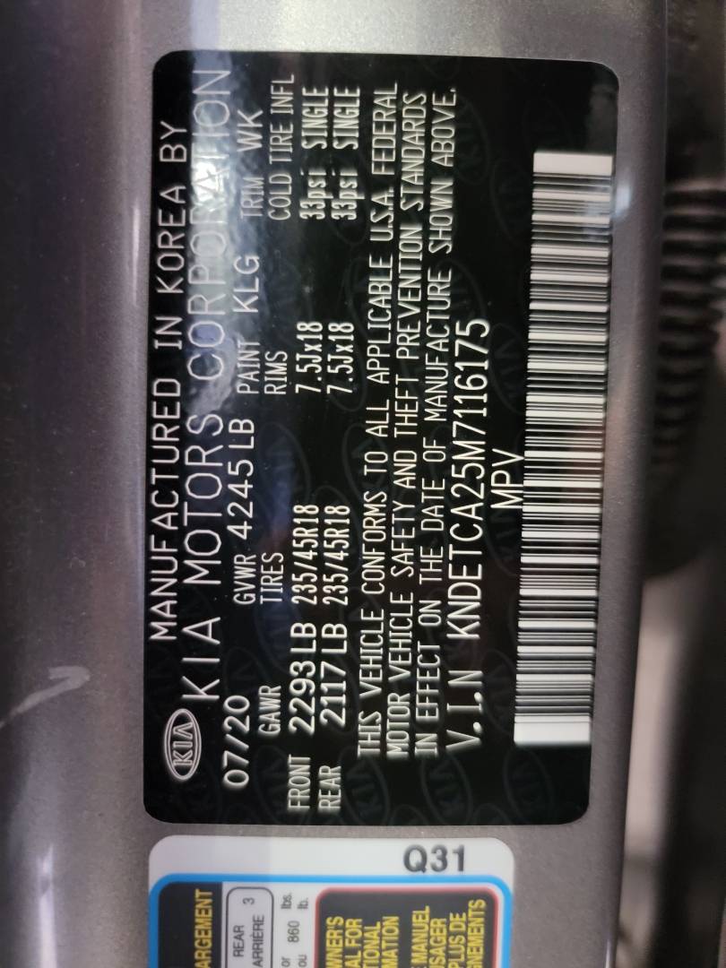 2021 KIA SELTOS — 63143 Miles — Lot M7116175 - Marhaba Auctions Used Cars - Image 9