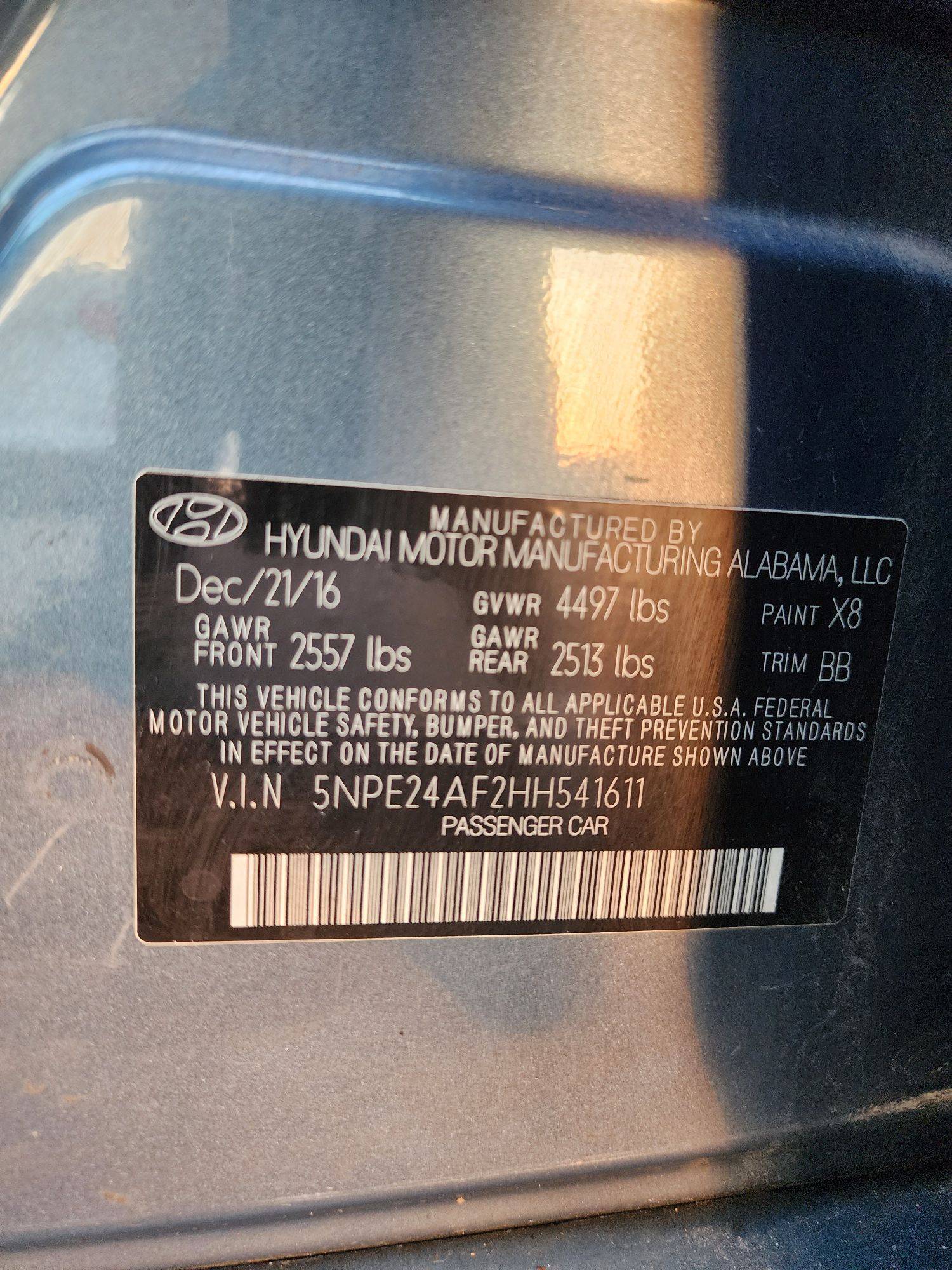 2017 HYUNDAI SONATA — 78390 Miles — Lot 79758353 — Souq - Marhaba Auctions Used Cars - Image 10