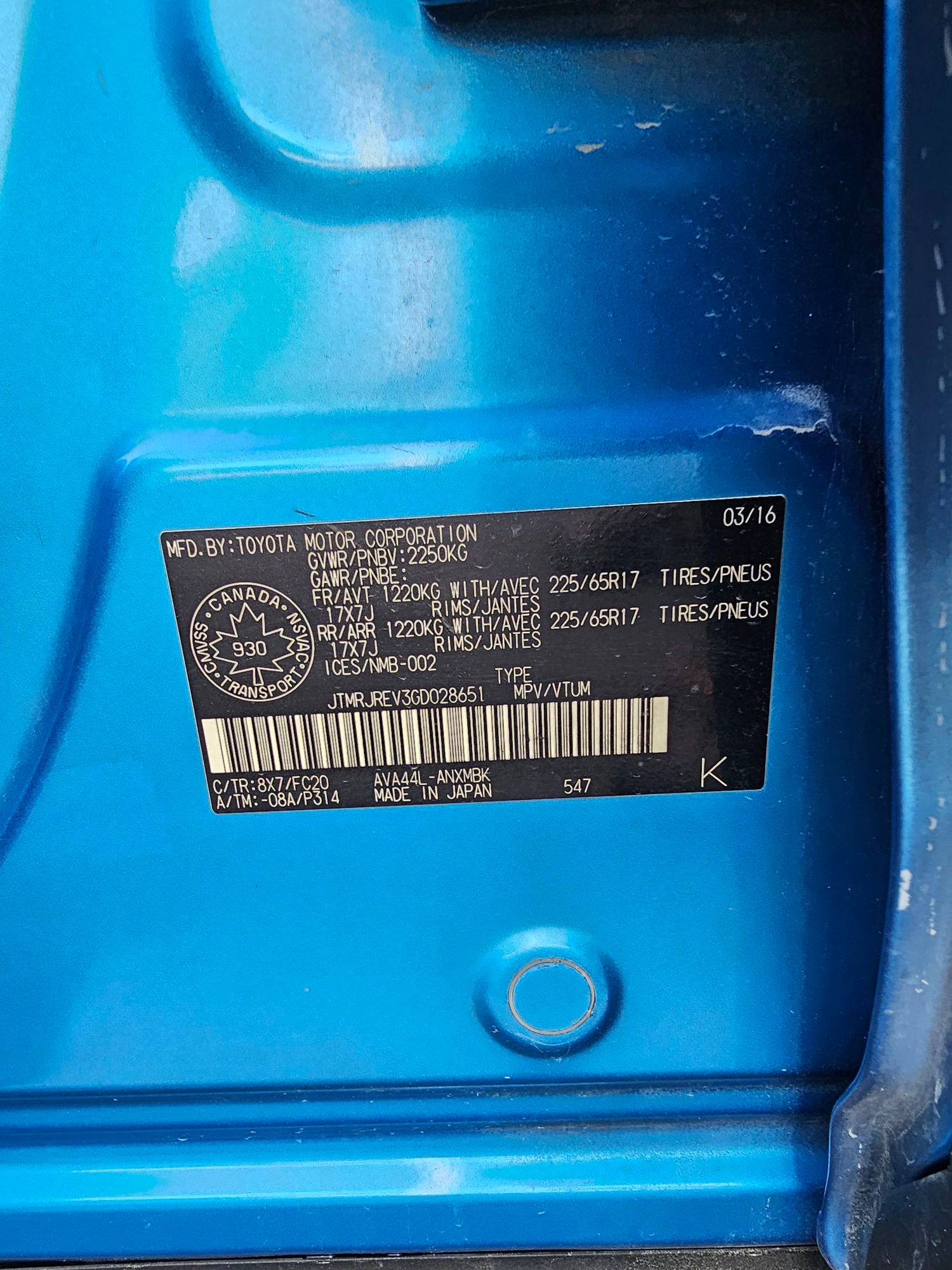 TOYOTA RAV4 2016 - Marhaba Auction Used Cars - Image 10