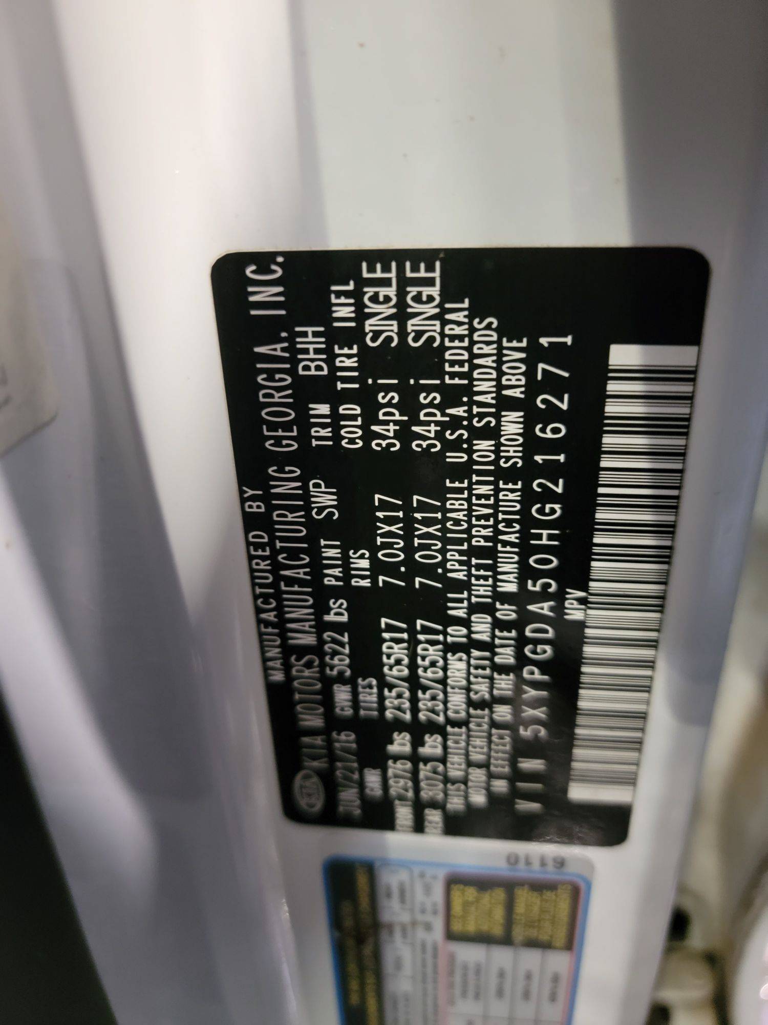 KIA SORENTO 2017 - Marhaba Auction Used Cars - Image 9