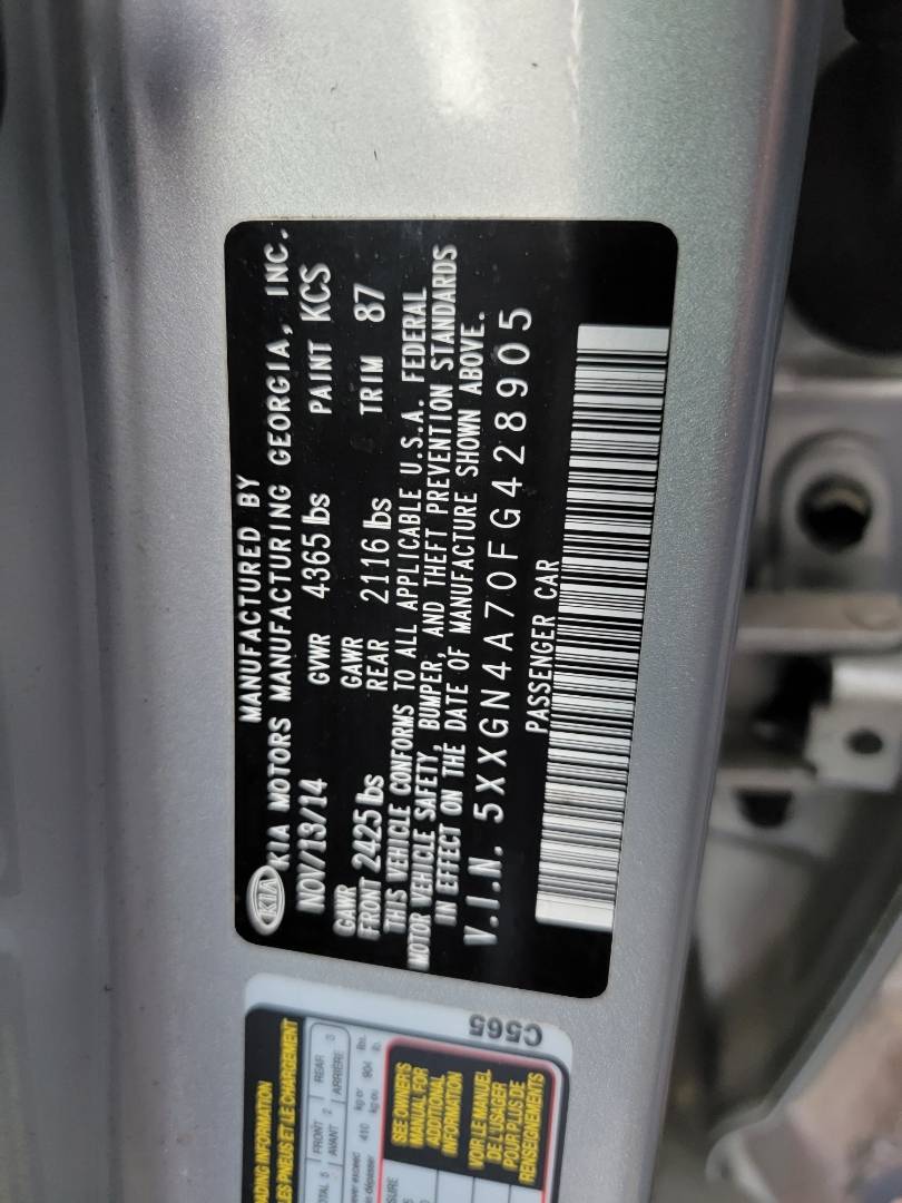 2015 KIA OPTIMA — 127428 Miles — Lot G428905 — Main - Marhaba Auctions Used Cars - Image 8