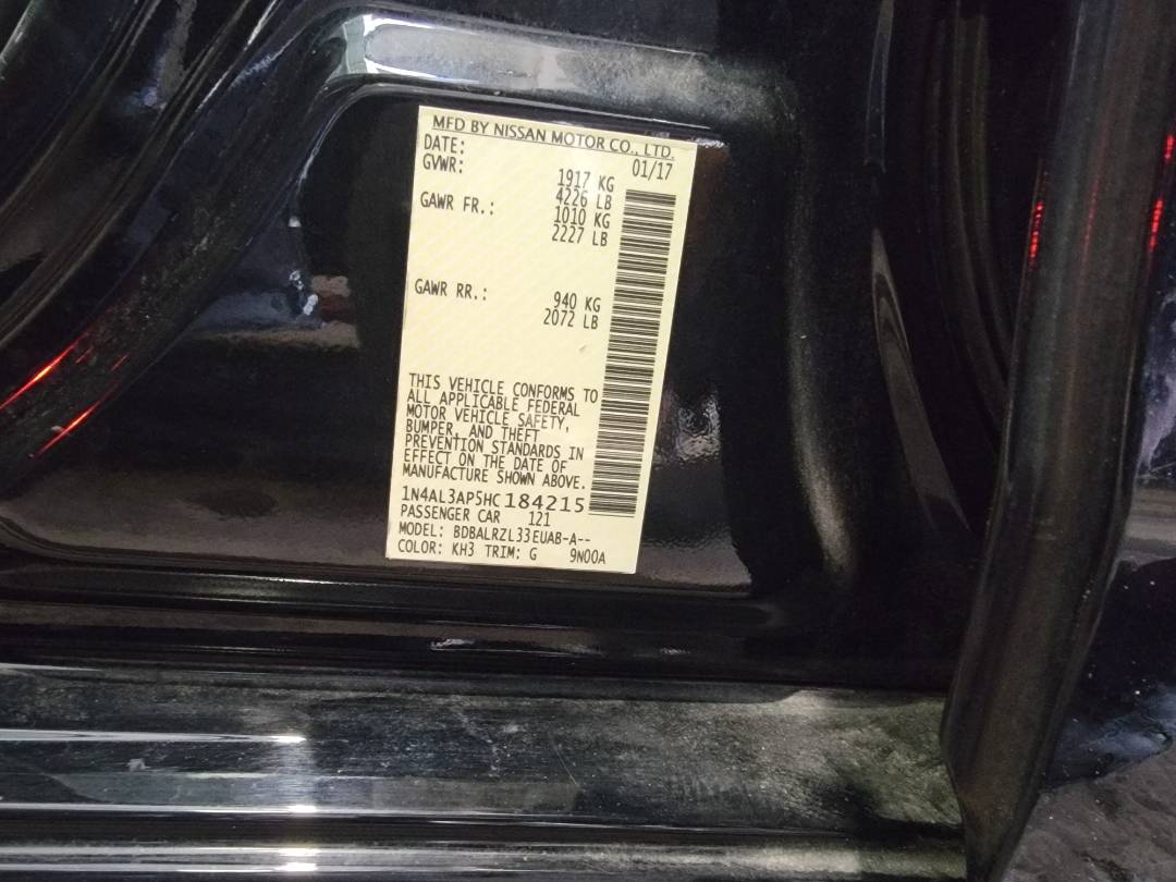 2017 NISSAN ALTIMA — 168691 Miles — Lot HC184215 — Main - Marhaba Auctions Used Cars - Image 10