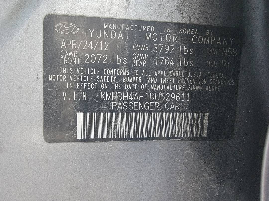 2013 HYUNDAI ELANTRA — 151992 Miles — Lot 38828400 — Souq - Marhaba Auctions Used Cars - Image 9