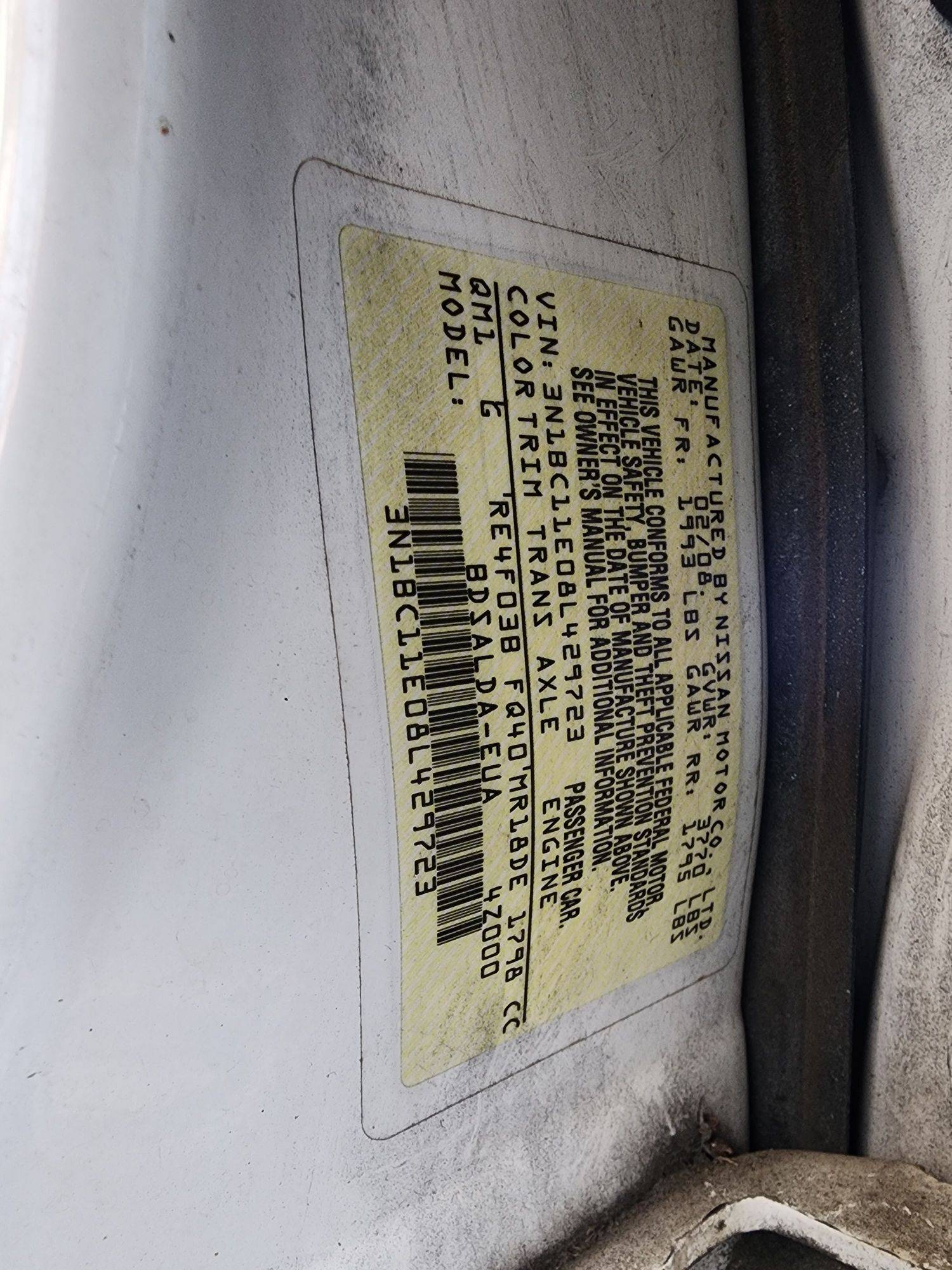 2008 NISSAN VERSA — 186558 Miles — Lot E08L429723 — Ind. 12 - Marhaba Auctions Used Cars - Image 9