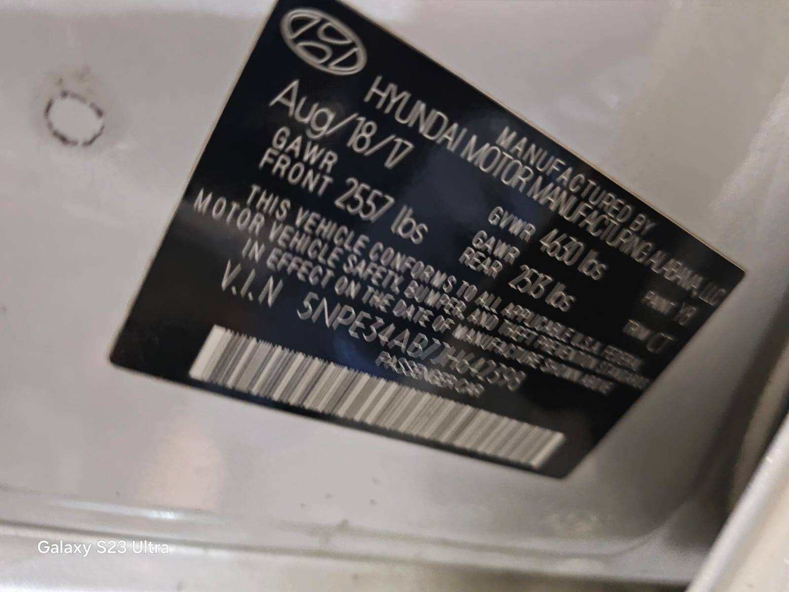 2018 HYUNDAI SONATA — 156943 Miles — Lot JH642398 — Main - Marhaba Auctions Used Cars - Image 9
