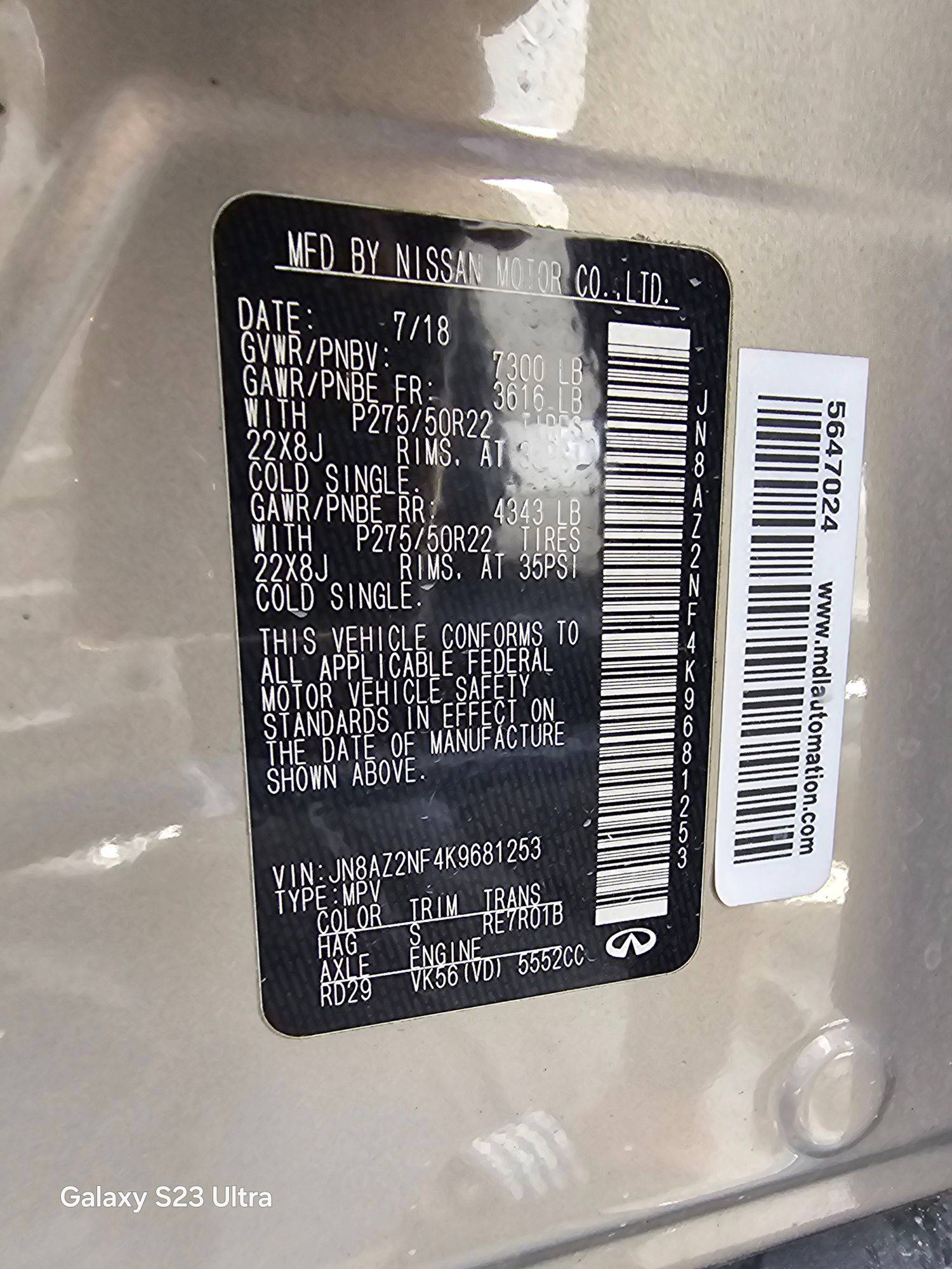 INFINITI QX80 2019 - Marhaba Auction Used Cars - Image 11