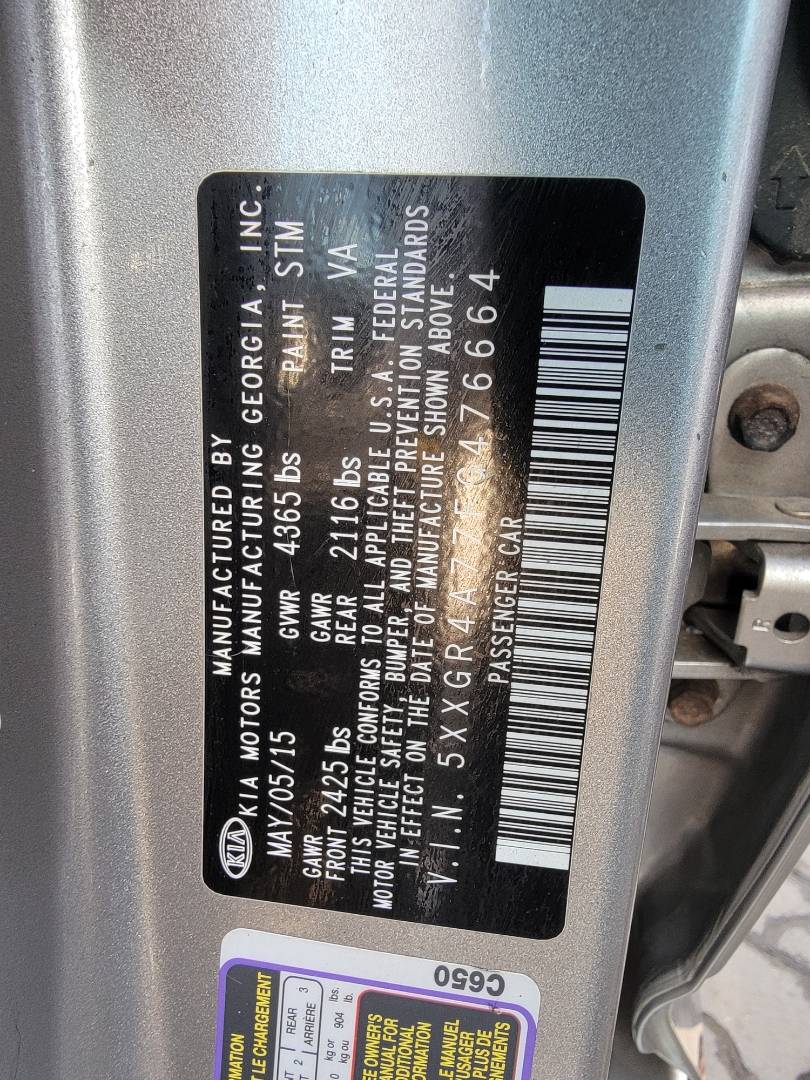 2015 KIA OPTIMA — 170996 Miles — Lot 476664 — Main - Marhaba Auctions Used Cars - Image 9