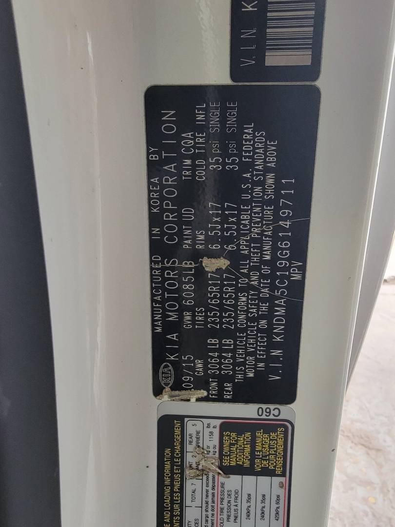 2016 KIA SEDONA — 159945 Miles — Lot 9G6149711 — Main - Marhaba Auctions Used Cars - Image 9
