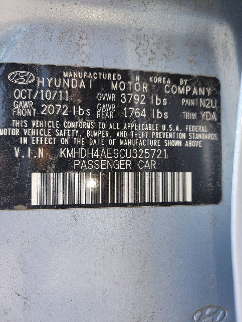 2012 HYUNDAI ELANTRA — 180737 Miles — Lot 73386623 - Marhaba Auctions Used Cars - Image 11